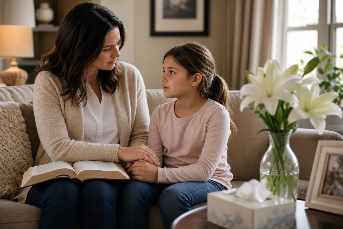 Illustration supporting How to Handle Big Questions About Death With Kids (Bible-Based)