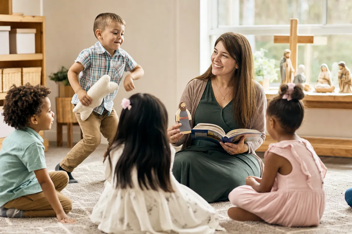 Illustration supporting What to Do When a Kid Refuses to Sit Still During Bible Time