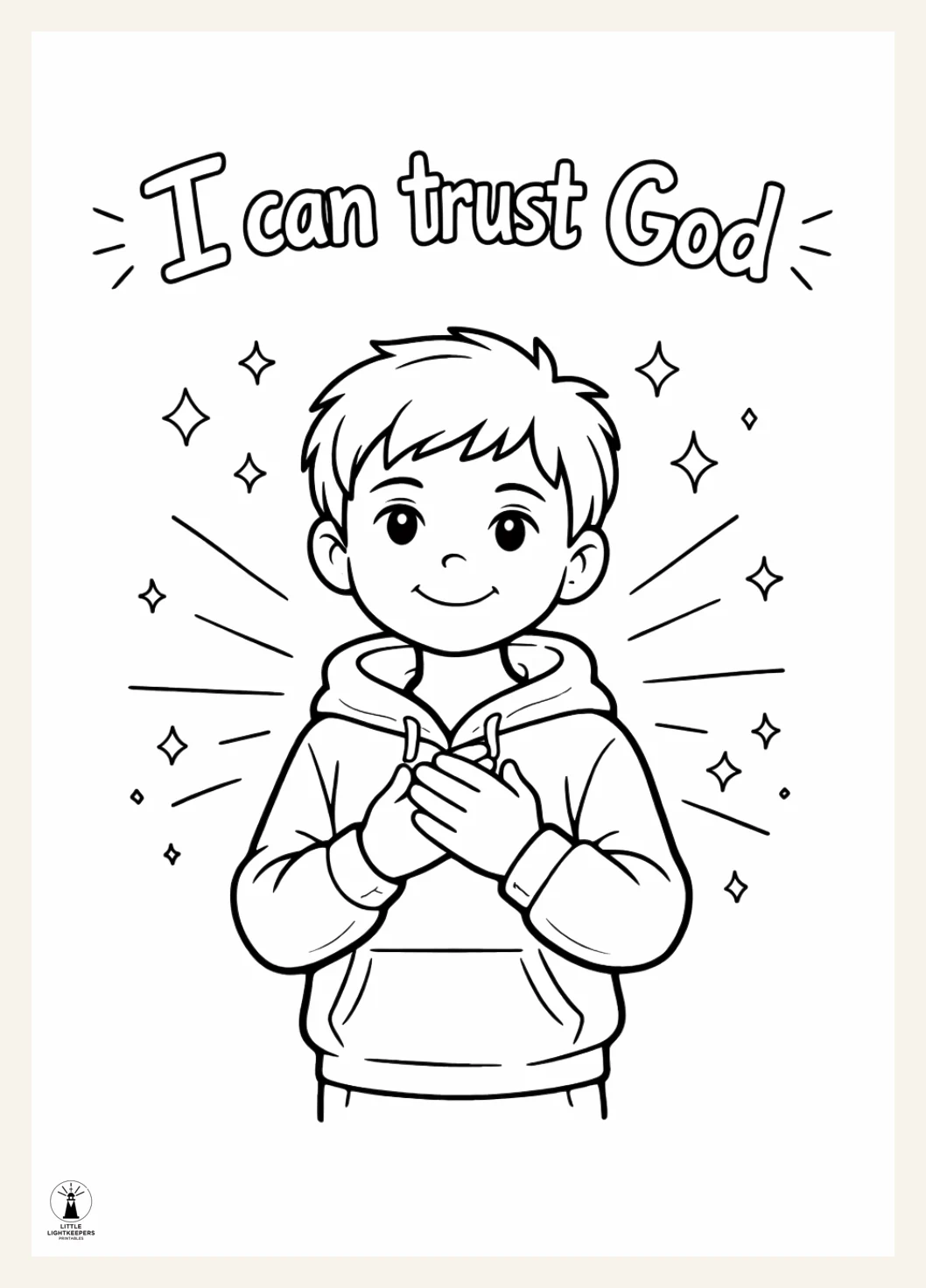 God Knows Your Name — Affirmations Colouring Book — Preview page 2