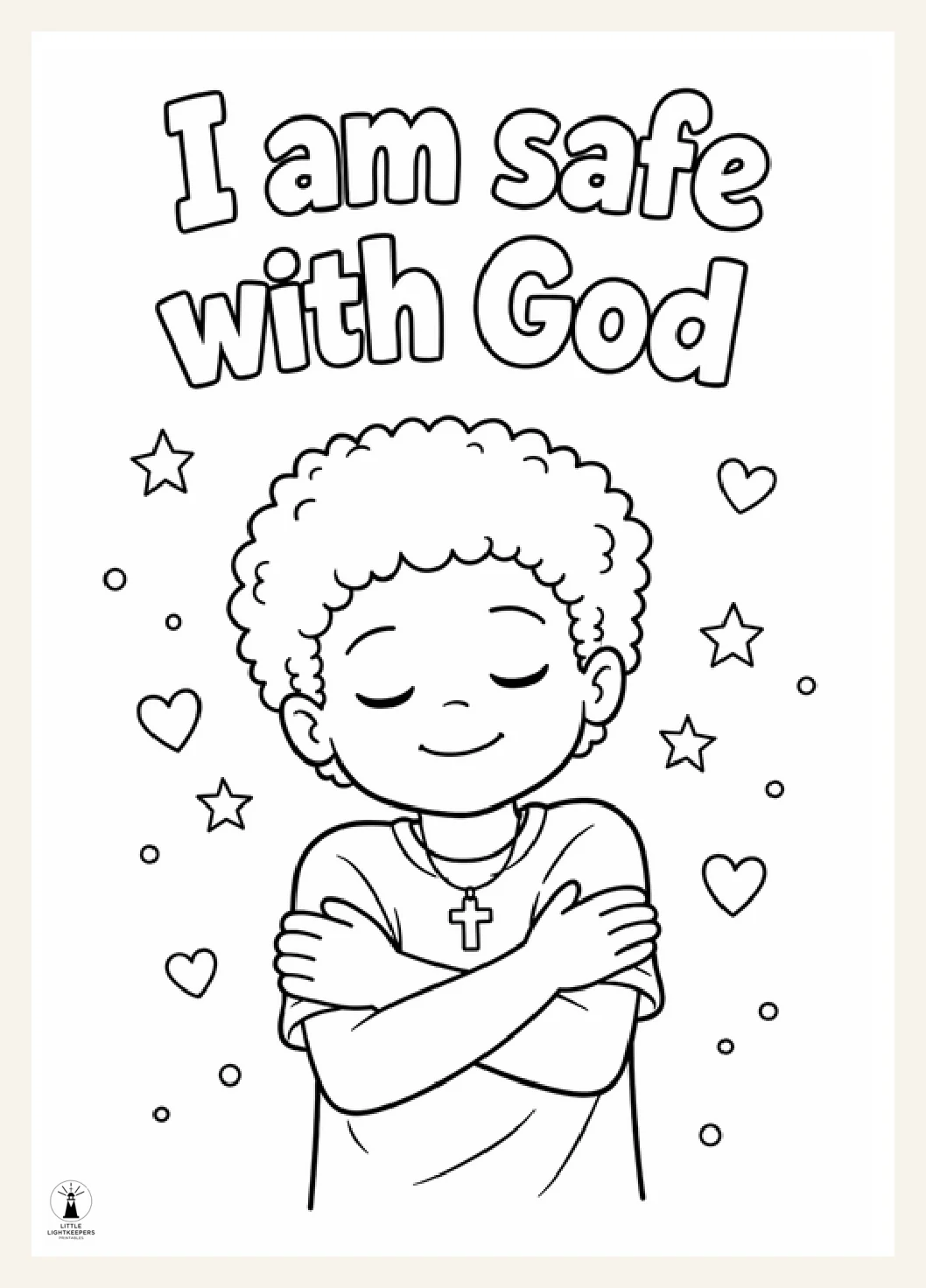 Bible Verse Affirmation Coloring Book for Kids | God Knows My Name (48 Pages) — Preview page 2