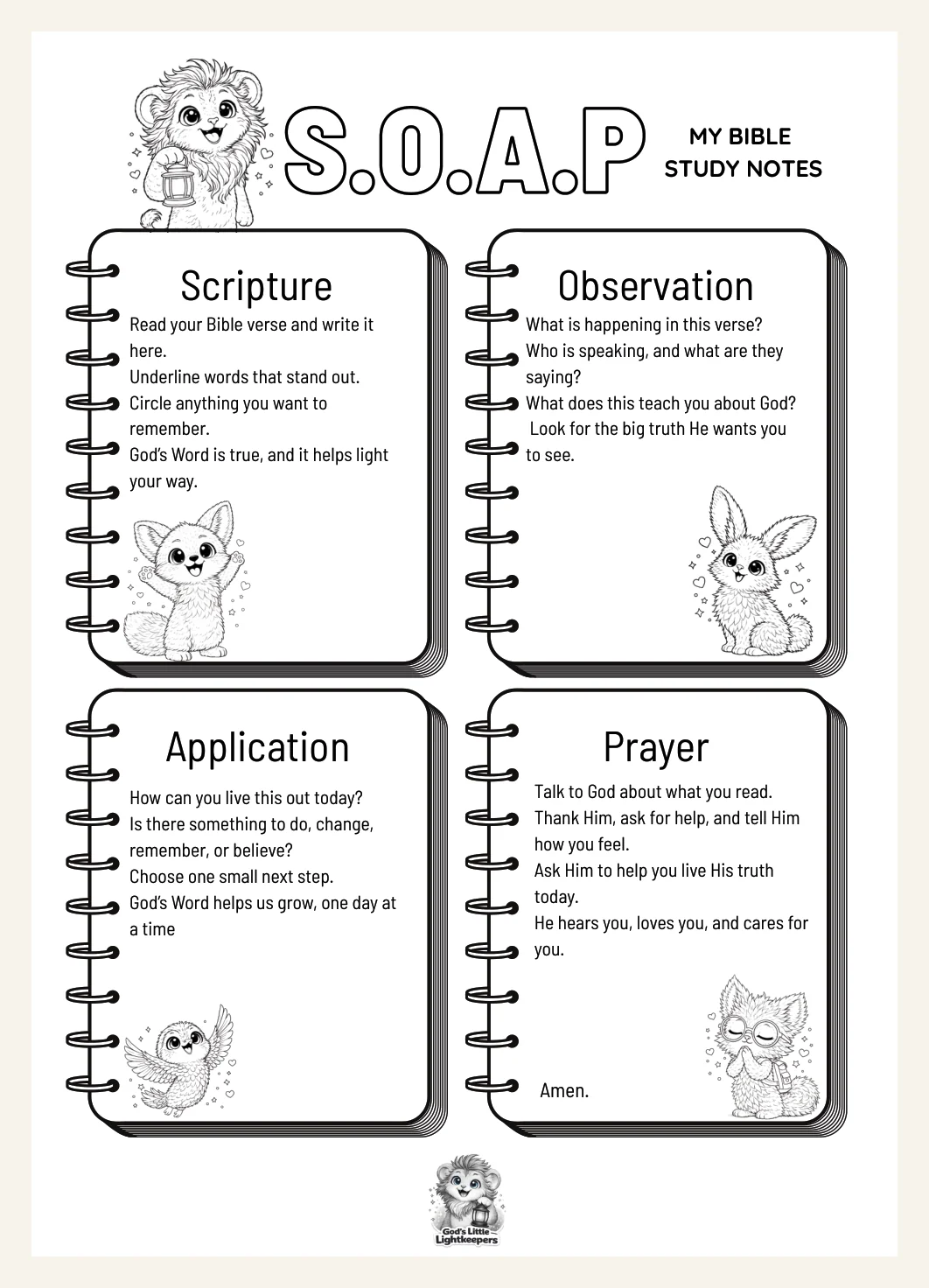 Kids Bible Study Worksheet | Psalm 119:105 SOAP Method (Free Download) — Preview page 1