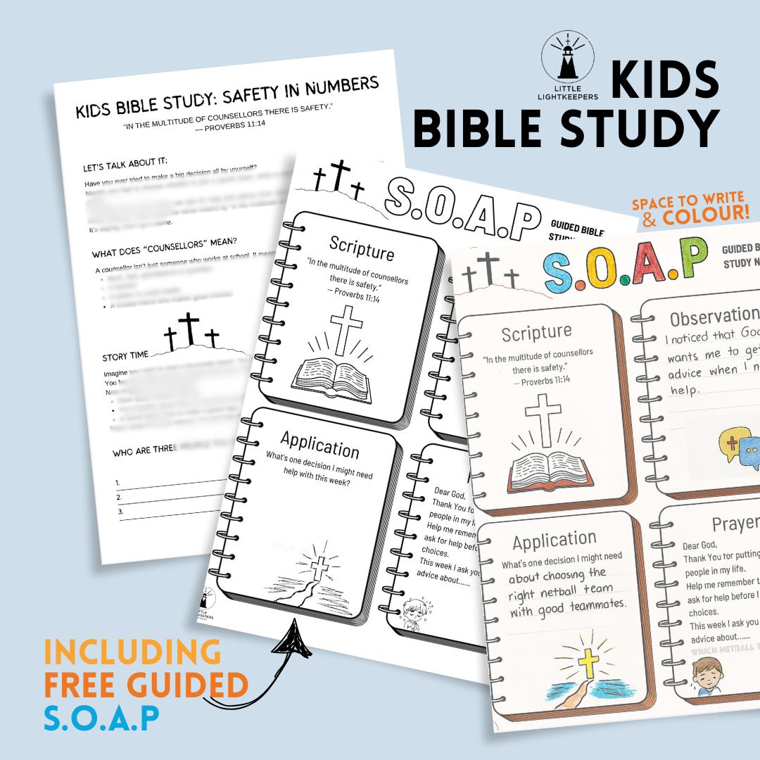Kids Bible Study Worksheet – Proverbs 11:14 SOAP Guide (Printable PDF) — Kids Bible Study Worksheet – Proverbs 11:14 SOAP Guide (Printable PDF)