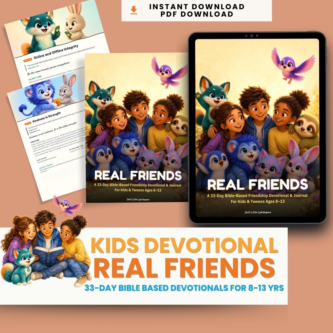 Kids Devotional | Real Friends 33 Daily Friendship Devotions | Bible Journal for Tweens 8-13 — Kids Devotional