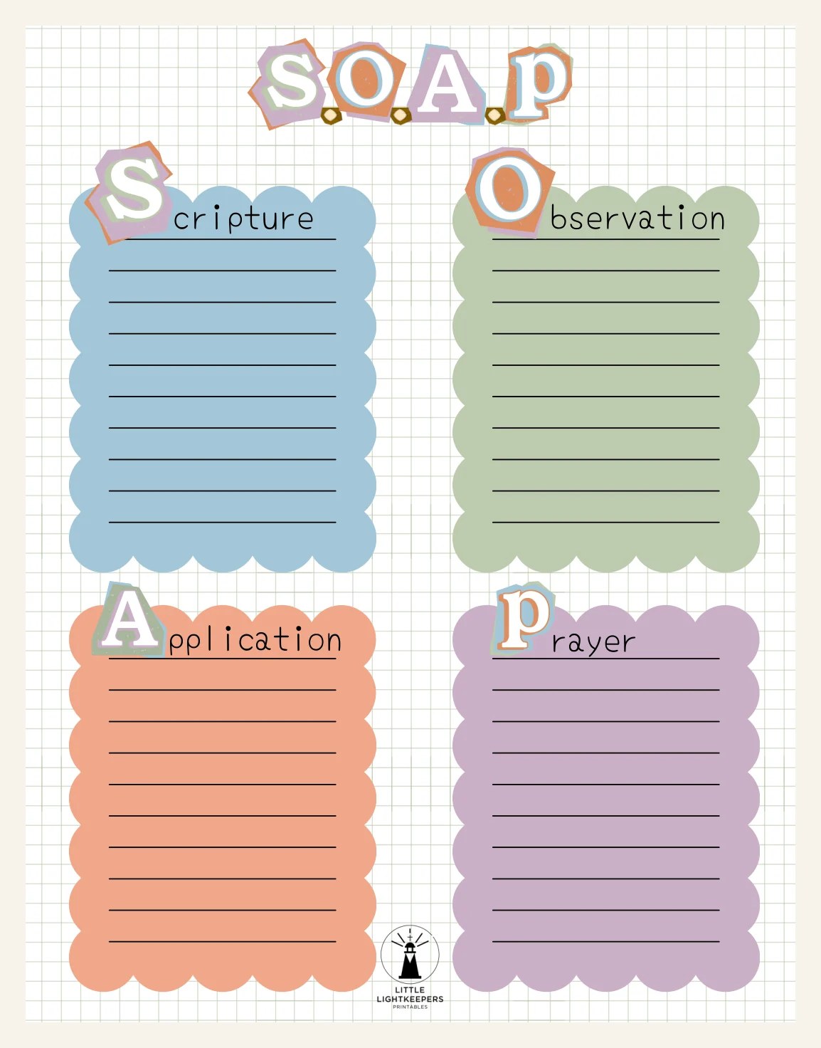 S.O.A.P Bible Study Verse Mapping Template Printable | PDF Download Pack Volume 2 — Soap Bible Study Verse Mapping Template 2 Actual Buyer Preview 3