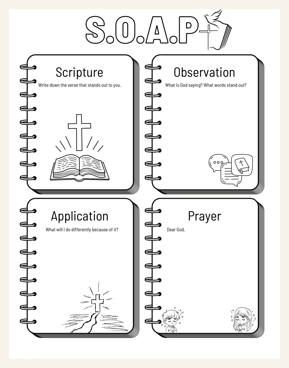 S.O.A.P Bible Study Verse Mapping Template Printable | PDF Download Pack Volume 1 — Preview page 2