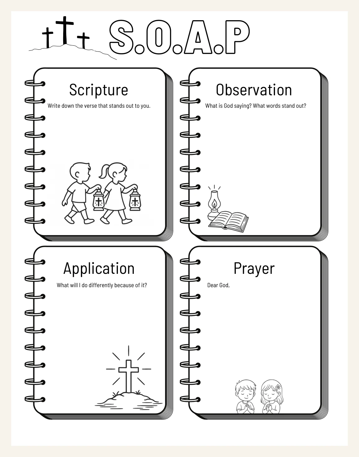 S.O.A.P Bible Study Verse Mapping Template Printable | PDF Download Pack Volume 1 — Soap Bible Study Verse Mapping Template Actual Buyer Preview 3